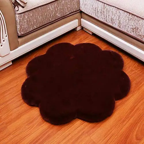 Hot selling artificial rabbit fur style lovely faux sheepskin rug for bedroom floor decoration