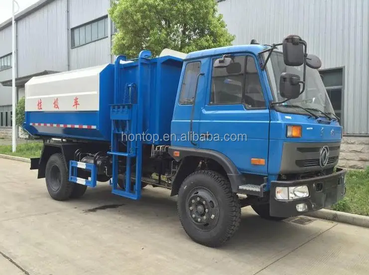 Euro 3 self loading trash bin collection garbage dump truck