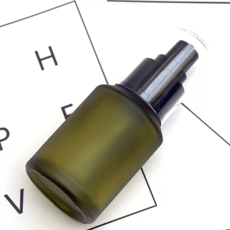 30ml 60ml frosted pink/green/white/red/olive green mist spray glass bottle for cosmetics liquid and perfume packaging