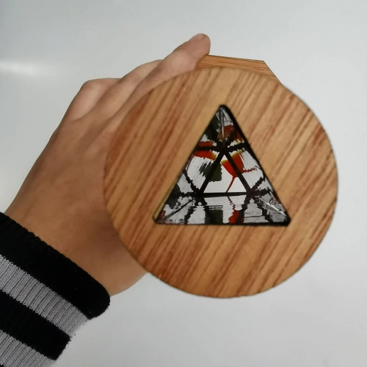 Wooden DIY Kaleidoscope Kit Magic Rotating Kaleidoscope Glasses Toys Assembly Set Other Educational Science Outdoor Toys