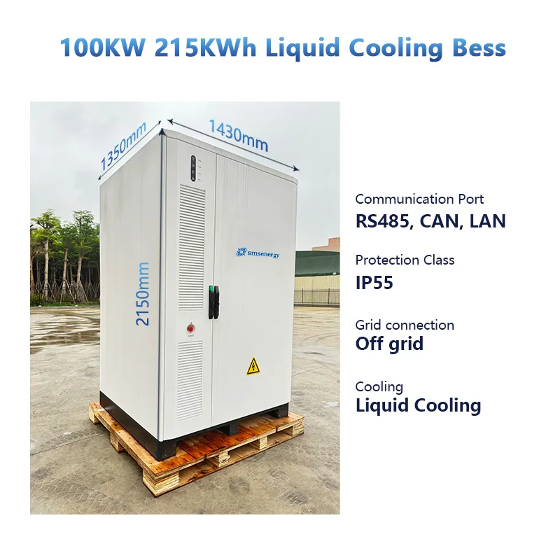Smsenergy 215kWh ESS High Voltage Commercial Industrial Cabinet Battery Container 100kW System Bess Solar Energy CAN