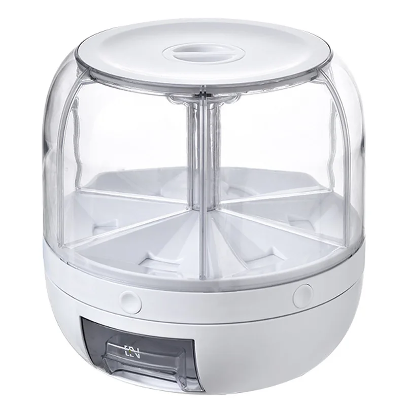 Контейнер для хранения хлопьев и риса 6 отделений поворот на 360