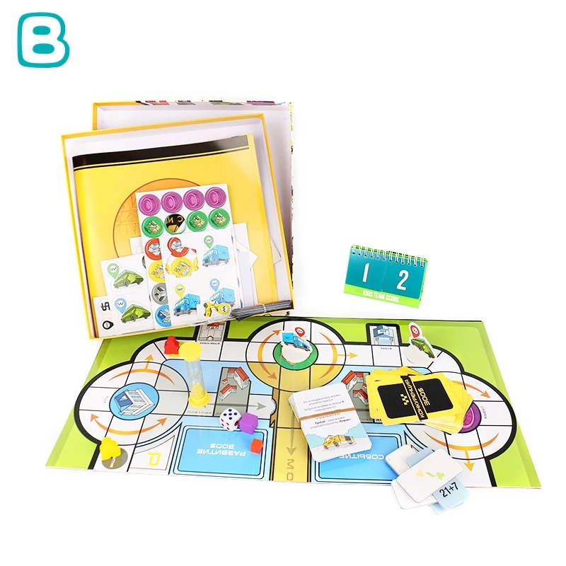 Manufacturer Custom High Quality Children Board Game with Token Dice Family Paty Table Game Printed Playing Cards Paper Products