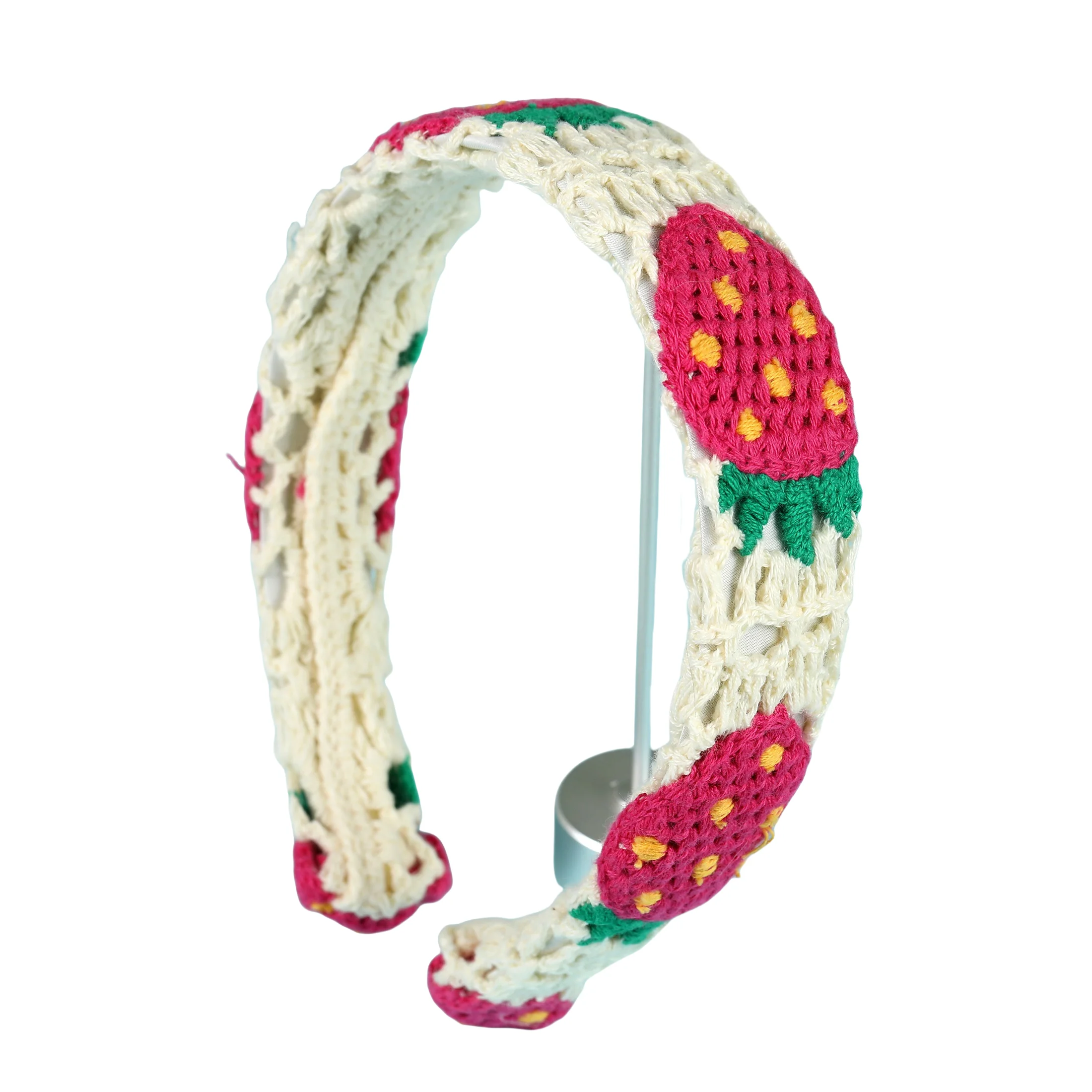 Headbands strawberry  fruits ethnic style hand crocheted bohemian holiday decorative headbands