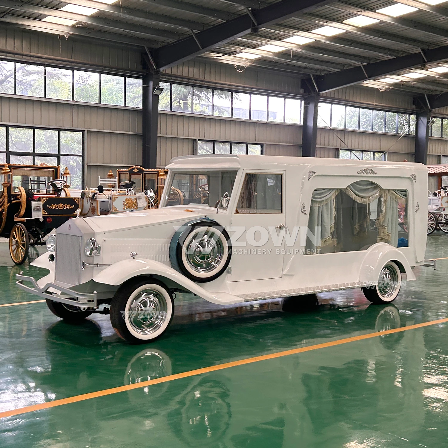 Factory Supplier American Hearse Classic Electric Drive Vehicle Vintage Antique Hearse Trailer for Sale