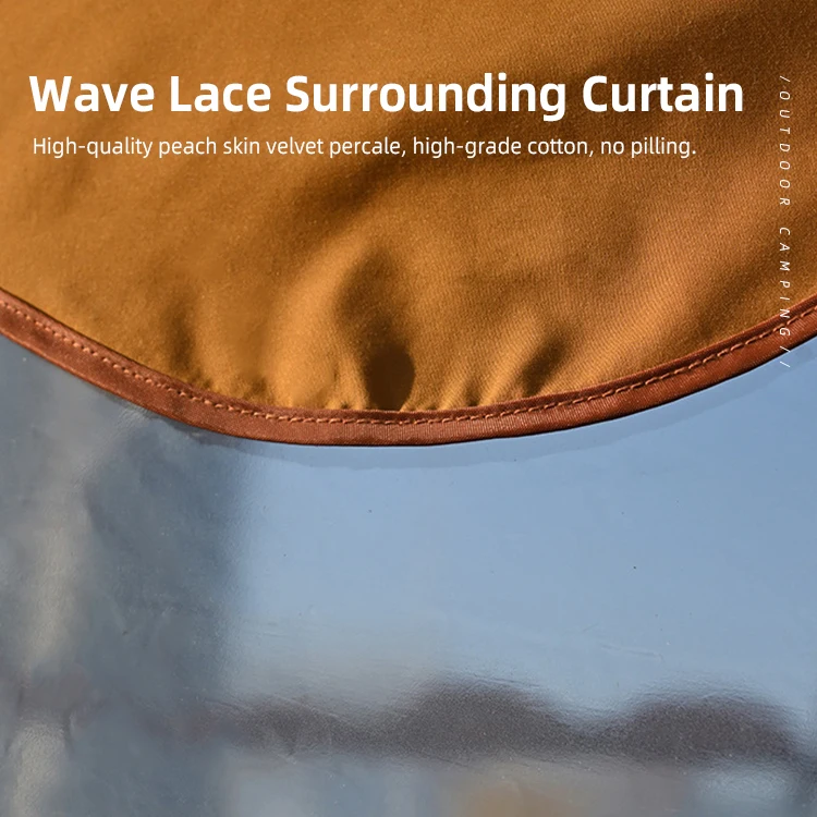 Rainproof And Transparent Storage Bubble Tent Pvc Ball Tent Luxury Camping Beach Tent With Wave Lace Surrounding Curtain