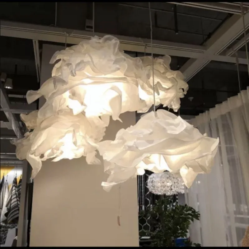 Nordic northern europe style decoration Krusning white  cloud paper lampshade ceiling lamp for restaurant,bedroom,hotel,home