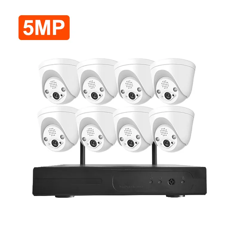 5MP 8 channel Cctv Nvr Kit Set Wireless Home Security Camera System