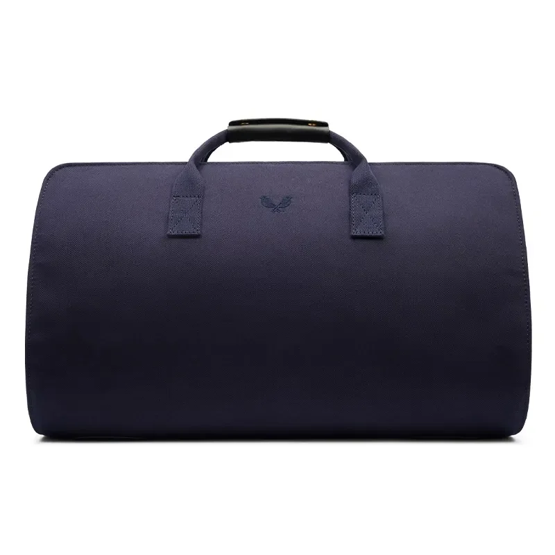 2 In 1 Navy Canvas Duffel Garment Bag Carry On Rolling Eco Friendly Weekend Convertible Garment Duffle Bag