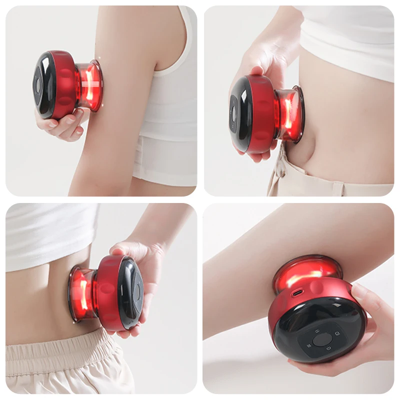 BEISIDE One-button Release Pressure Heating Vacuum Hijama Therapy Massager Cupping Electric Scraping Cupping Machine For Body