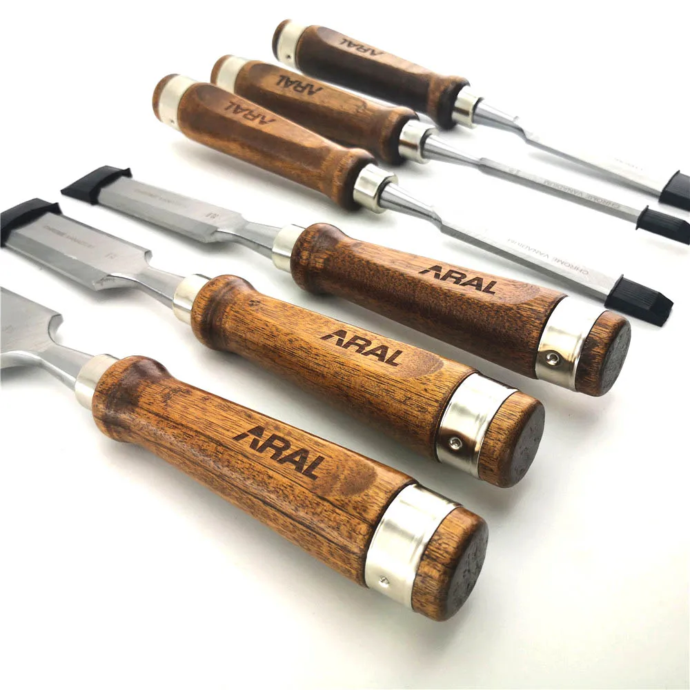 Wood Carving Chisel Set 6 in 1 Professional Wood Carving Tools with Whetstone