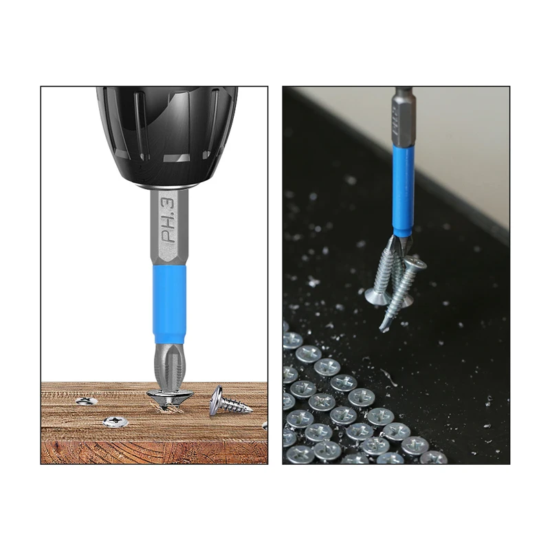 12 Piece Set of Non-slip Batch Head Screwdriver Bit S2 steel electric Batch cross head ph1 ph2 ph3 PZ1 PZ2PZ3