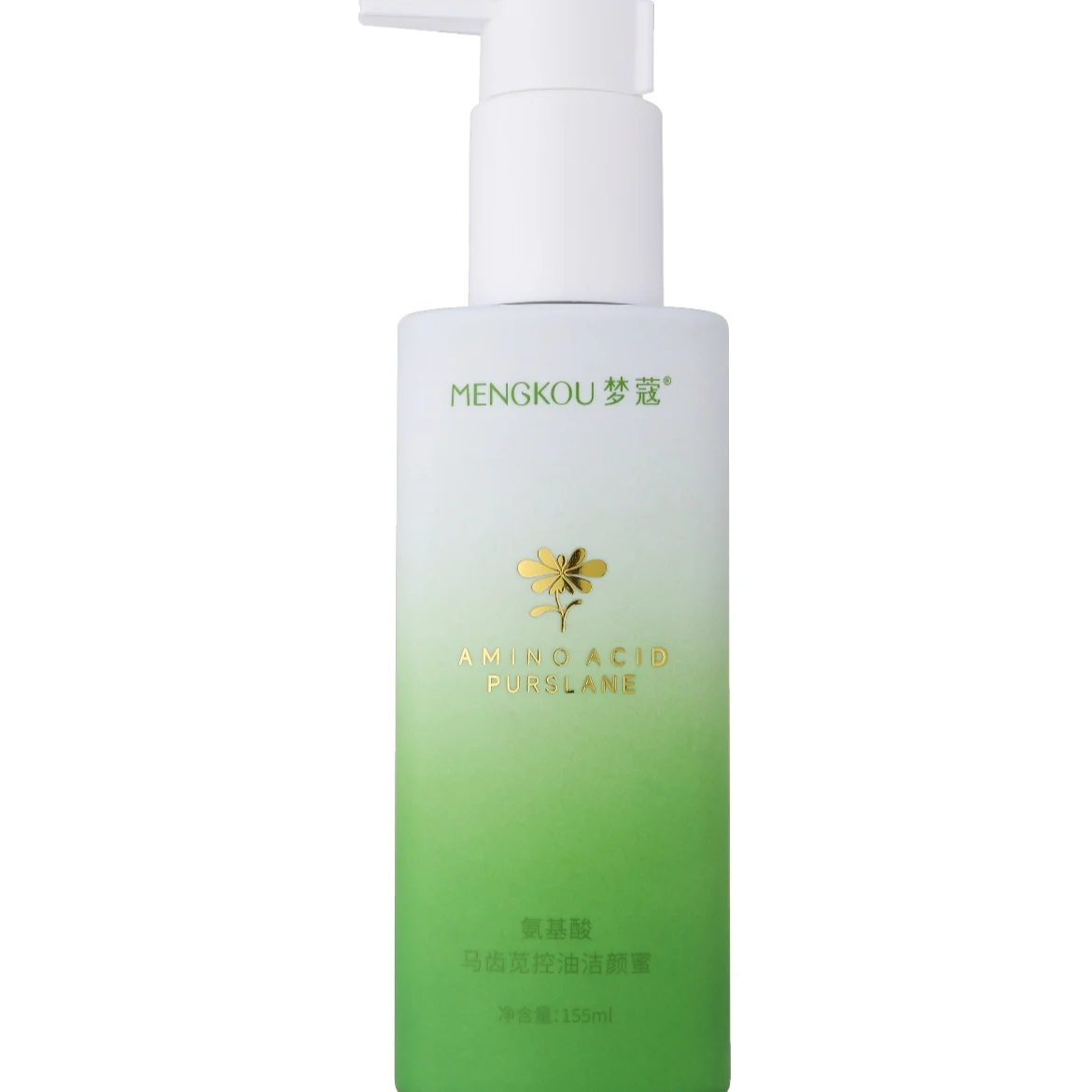 Private Label Mengkou Oil Control Deep Cleansing Face Wash Moisturizing Amino Acid Purslane Facial Cleanser for All Skin Type