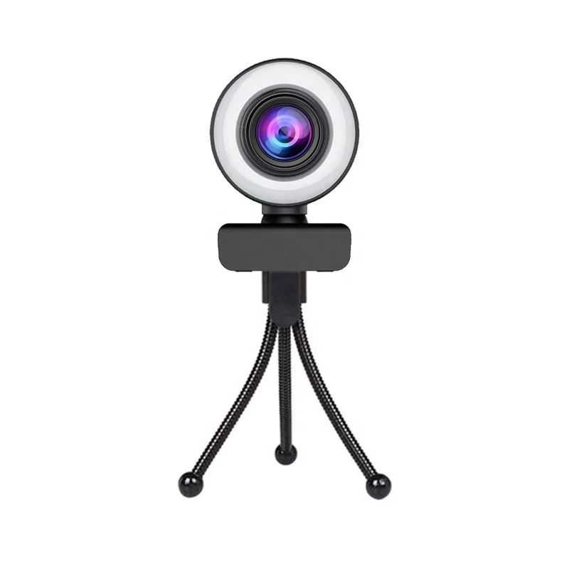  Веб-камера HD 1080P с микрофоном светодиодная веб-камера для компьютера веб-камеры видеозаписи ПК автофокусом регулируемая Базовая