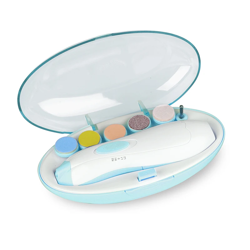 Safe Electric Nail Trimmer, Baby Products Six Replacement Heads, Newborn Fingernails Trimmer