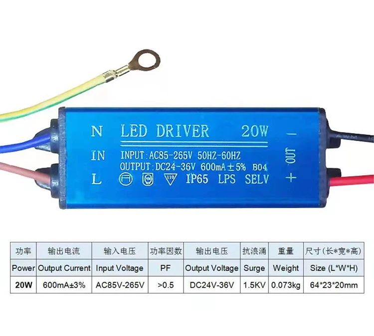 Led Driver 50w Dc 24V 36V 300ma Driver Led 50w 900mA 1000mA 1050mA 1200mA 1300mA 1500mA Water Proof Led Power Supply