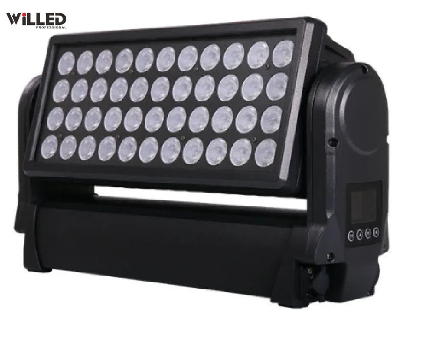WILLED outdoor led 44x10w event projector IP65 LED 500W 44x12w 4in1 RGBW waterproof P5 led moving wall washer light for con