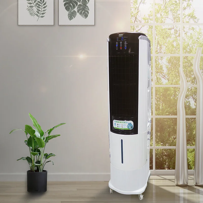24 volt household and commercial portable water DC air cooler with heighten pedestal