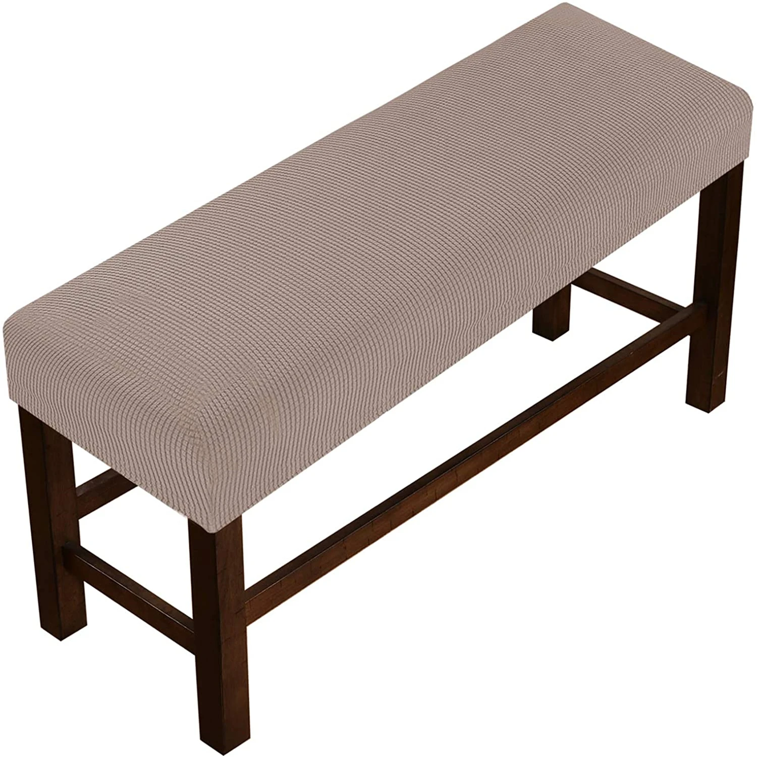 Jacquard Non-slip Stretch Piano Bench Covers Slipcover Rectangle Bench Cover for Dining Room