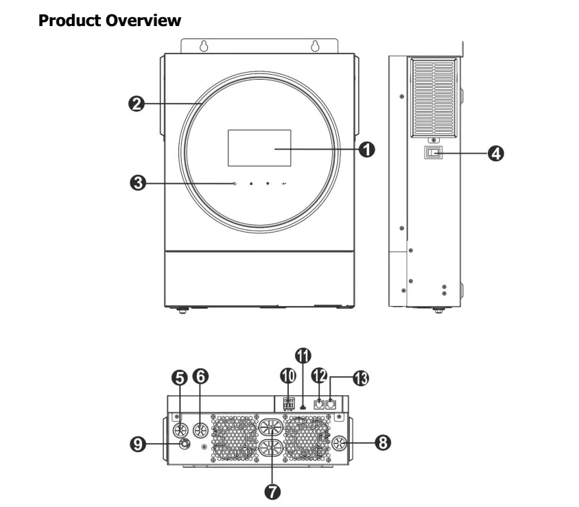 VM IV 5.6KW Off Grid hybrid solar Inverter without battery MPPT charge controller 120A solar energy system power Inverter 5600W