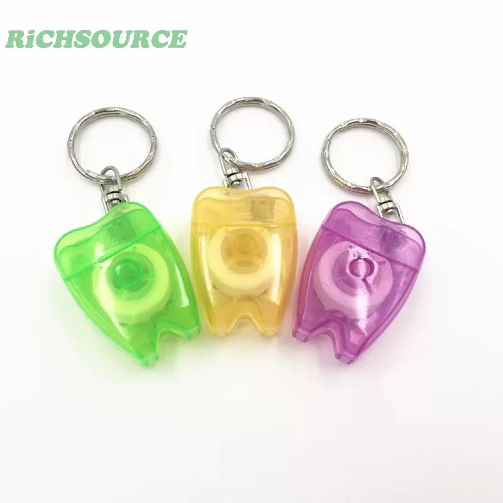 Custom logo dental floss eco friendly  PE nylon PP case stainless steel metal cutter dental floss tooth Cleaning Tool