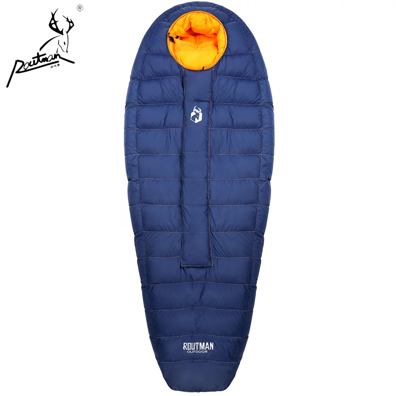 RS-400 Routman 1.63kg Lightweight Waterproof Bondage Hiking Down Heated Packable Sleeping Bag For Snow Mountain