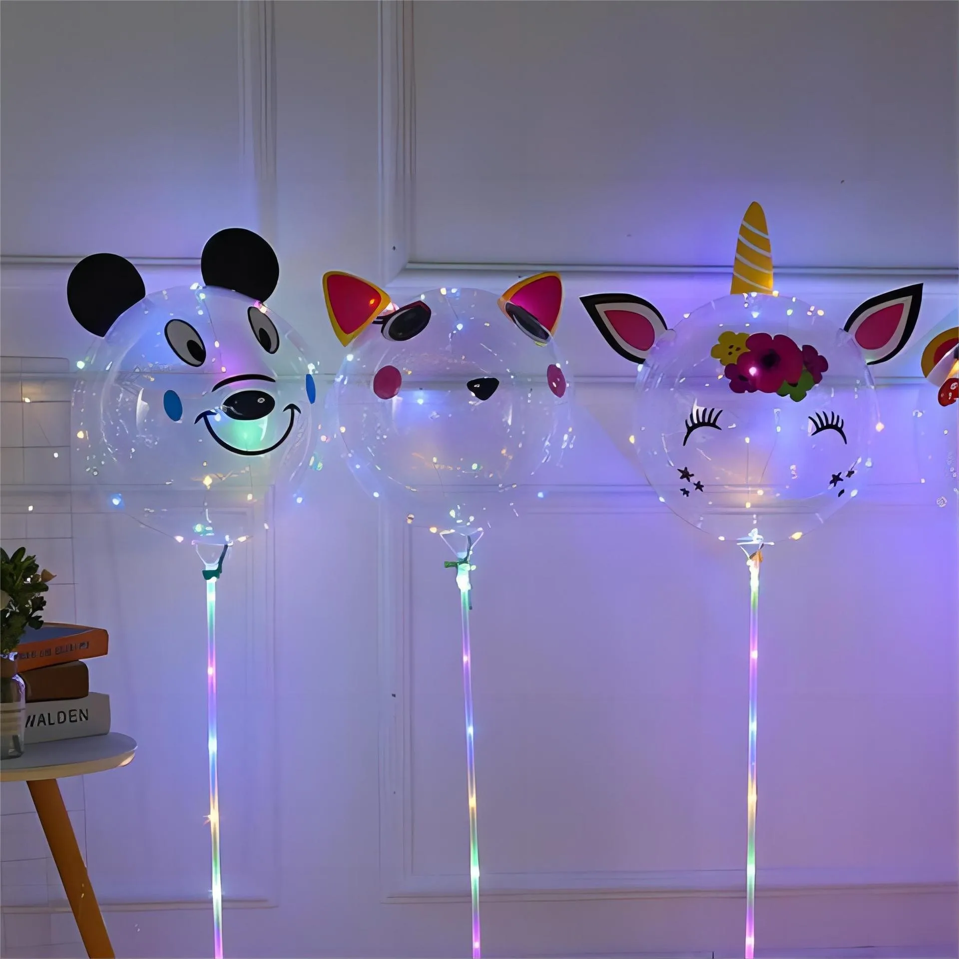 Wholesale Custom LED Bobo Balloon Arch Stand Inflatable Kids Party Decorations LED Bobo Balloon Light with Sticks