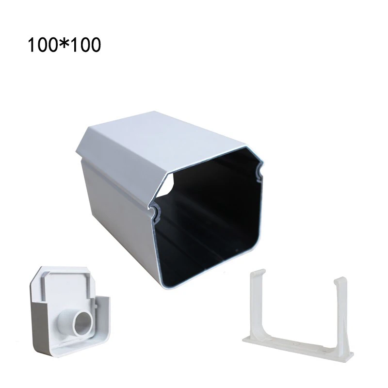 High Quality 100*100mm Hydroponics PVC Pipe Inner black and Outside white PVC materials hydroponics channel set