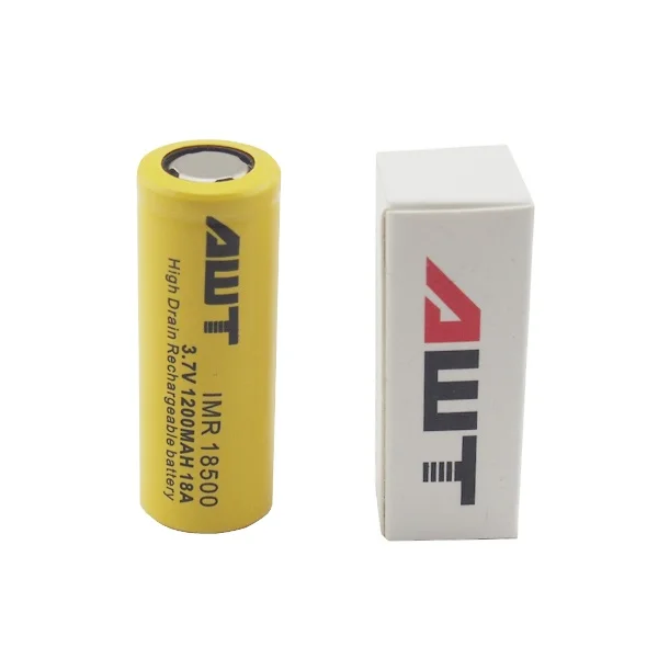 rechargeable li-ion batteries 3.7v 1200mah 18A  IMR 18500 battery