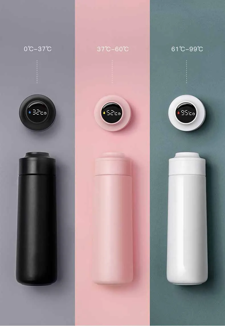 
Thermo Bottle Led 400Ml Intelligent Constant Temperature Reminder Water Tea Bottle Led High Quality Insulation Kettle 