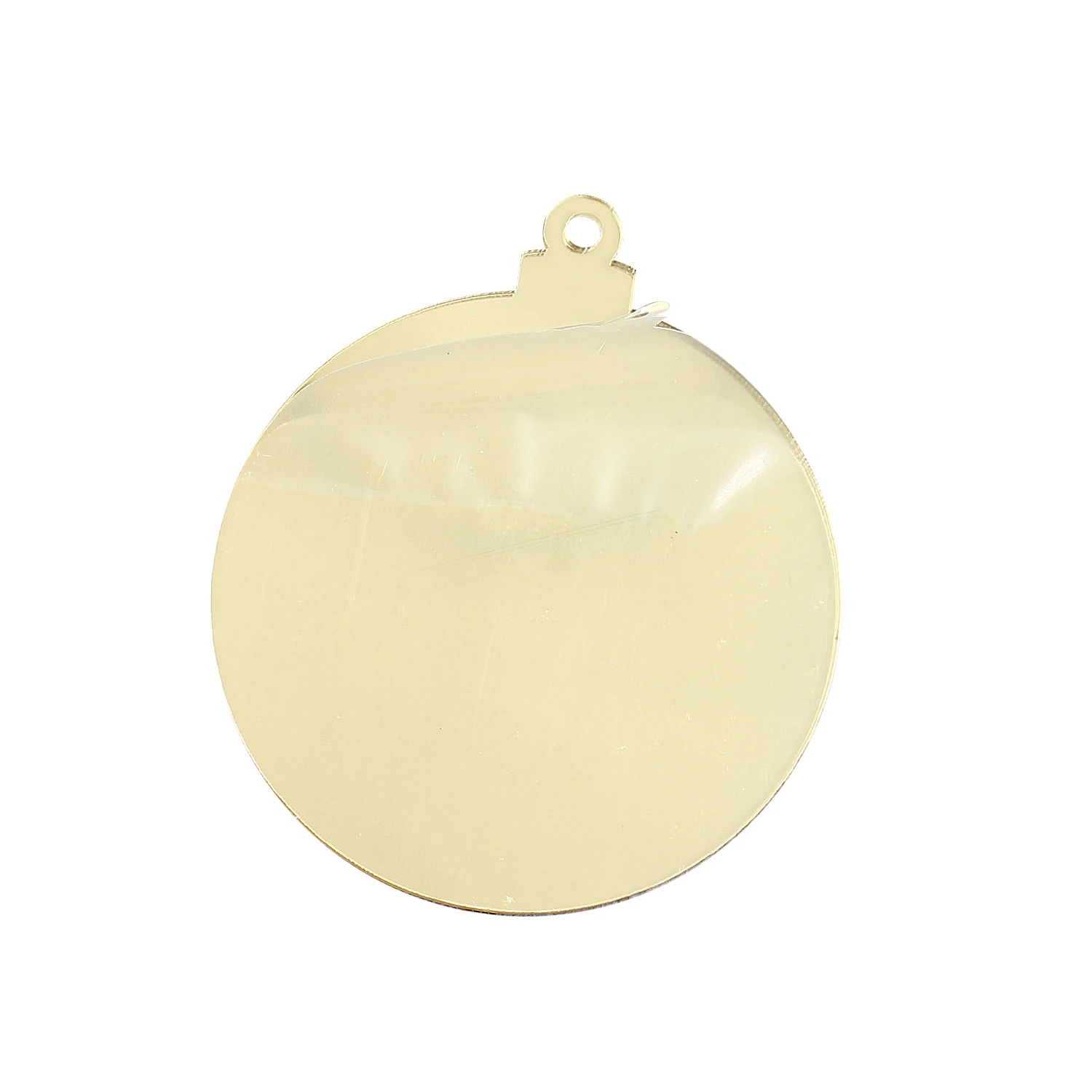 (Набор из 2)4 дюйма 101 мм высота прозрачный чистый акрил безделушка розовое золото зеркало Рождественская елка безделушка бирки Висячие безделушки