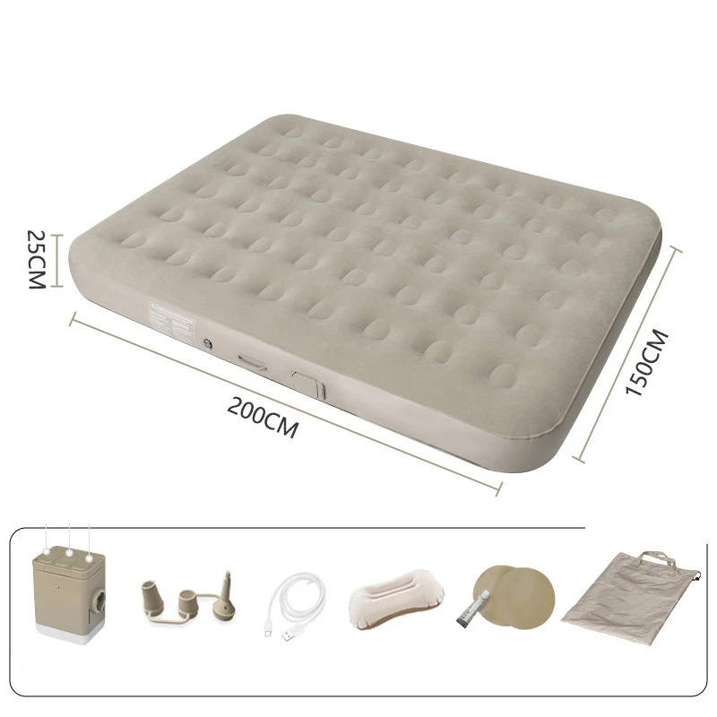Camping Air Mattress One Button Automatic Air Folding Mattress Tent Double Air Bed
