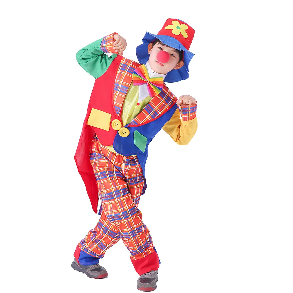 Kindergarten Role-playing Costumes Cosplay Masquerade Kids Clown Costume For Halloween