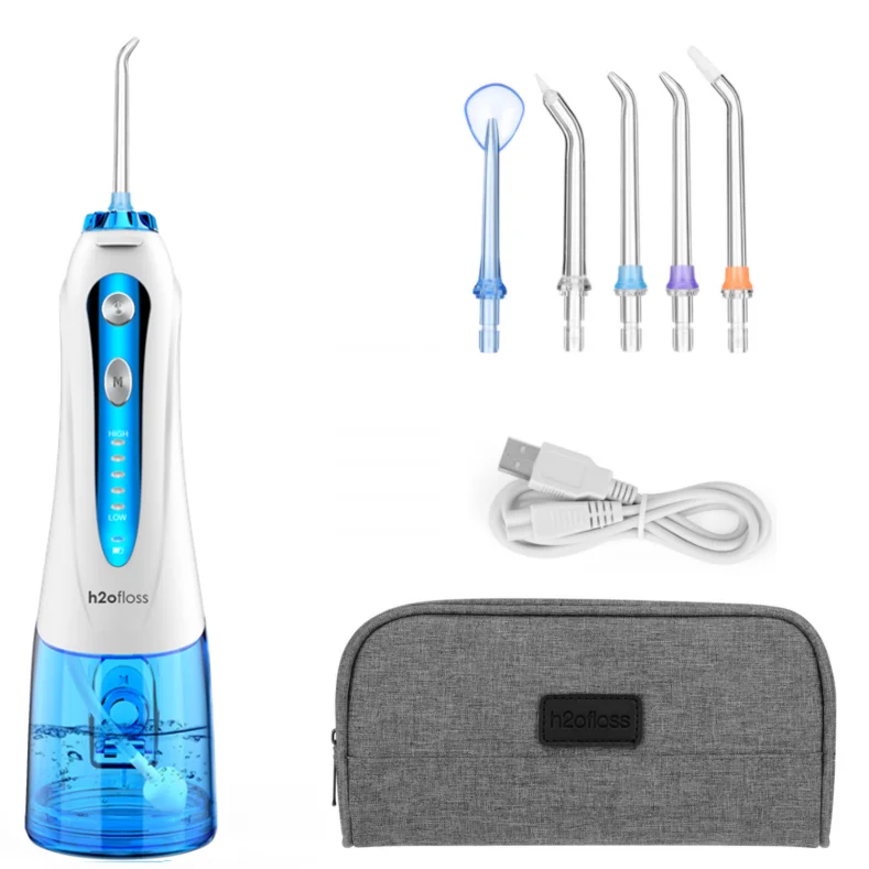 H2ofloss Professional Oral Irrigator Portable Rechargeable Cordless Water Flosser