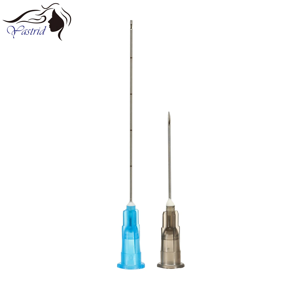
Free Shipping Micro tip blunt cannula needle 23G 27G cannula for hyaluronic acid dermal filler injection 