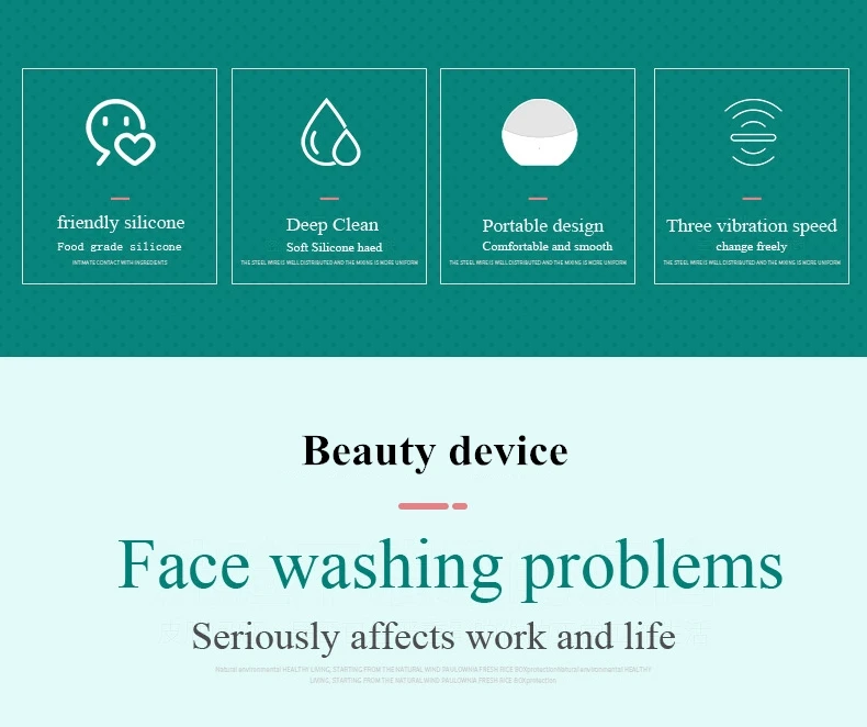 Facial Tool Waterproof Ipx7 Rechargeable Deep Cleaning Face Scrubber Silicone Facial Cleansing Brush