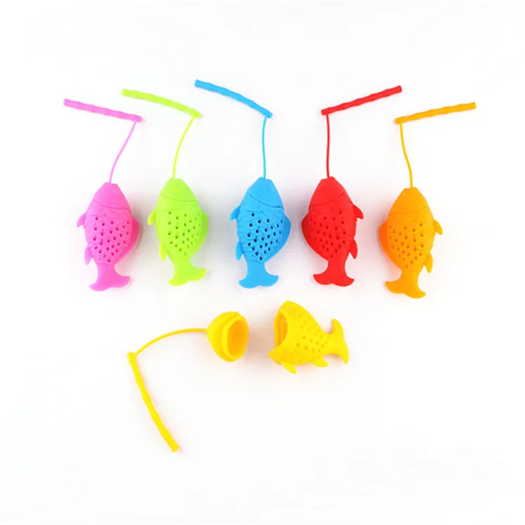 Fish Design Silicone Tea Infuser Reusable Safe Loose Tea Bags Strainer Filter