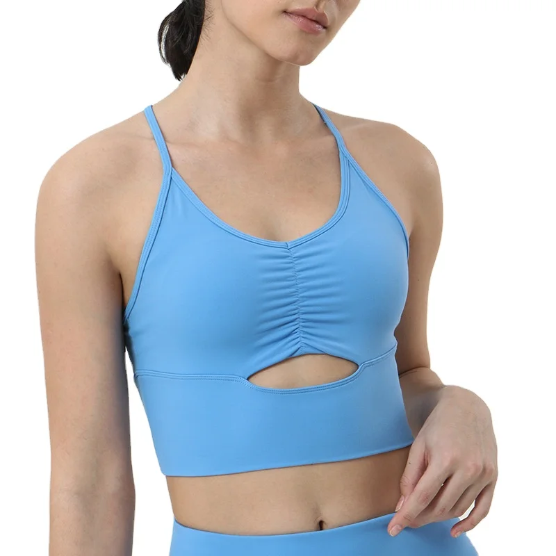 NEW Leica Yoga Wear Set Quick-dry Breathable Beauty Back Yoga Bra Women Padded Sports Bra