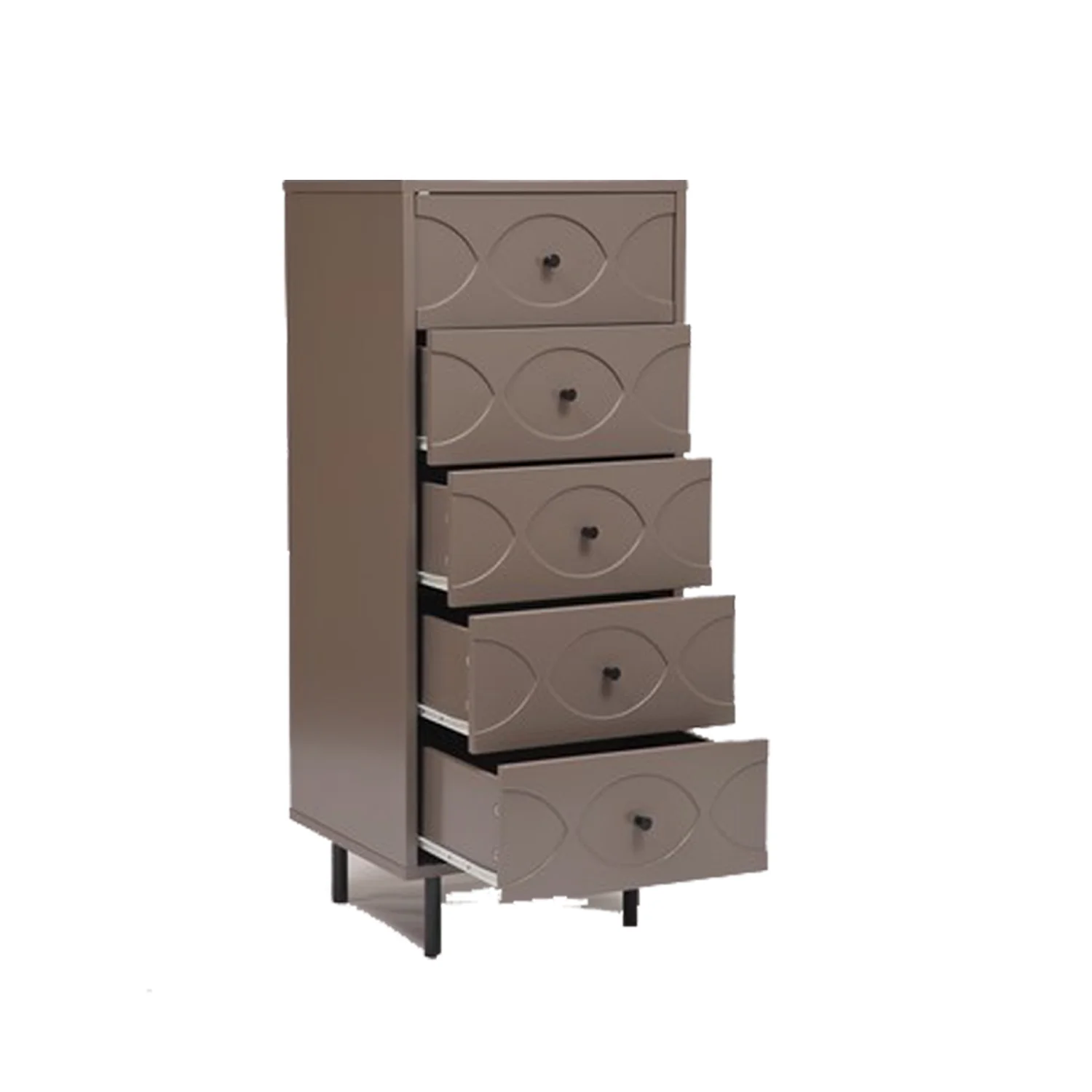Luxury Modern Design Home Cabinet Furniture High Foot Steel Storage Slim Wardrobe Metal Cabinet for Living Room Kitchen Bedroom