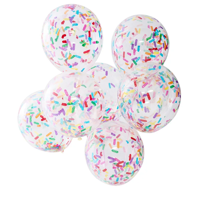 Hot Selling 12 inch Ice Cream Sprinkles Confetti Balloons Paper Confetti Balloons For Wedding Party Birthday Party Decoration