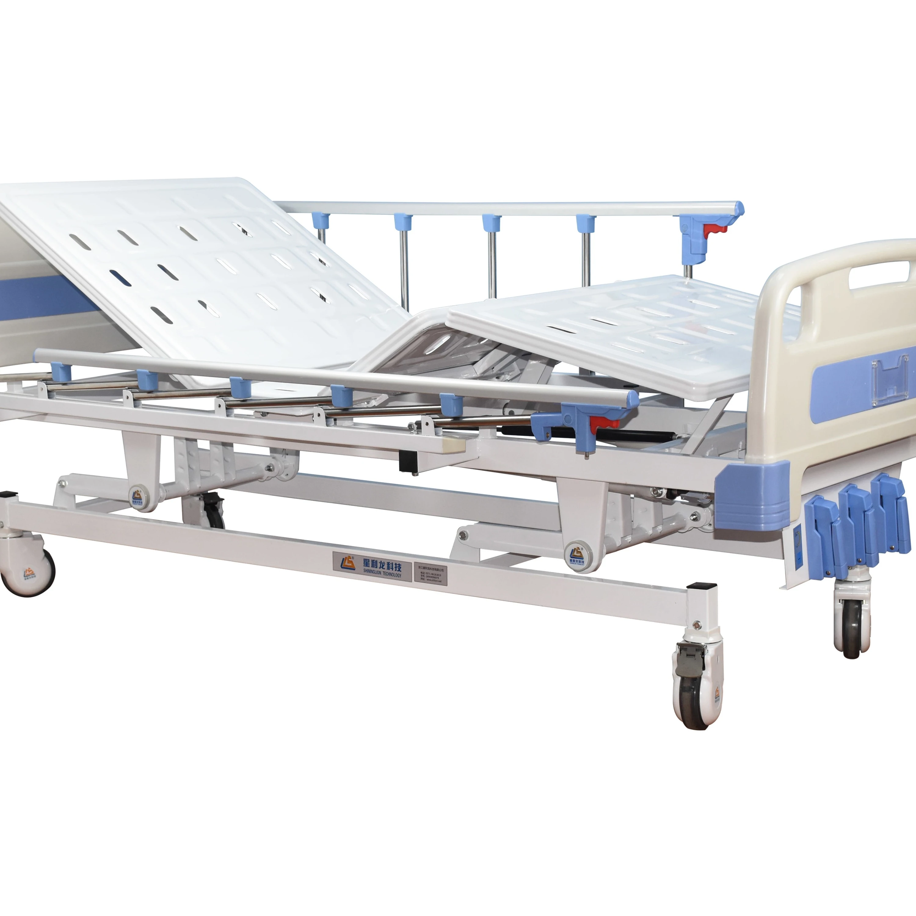 SLS-A31-111-A1 Removable Hospital  Bed 3 Rocker Manual Medical Bed with Six Column Aluminum Siderails
