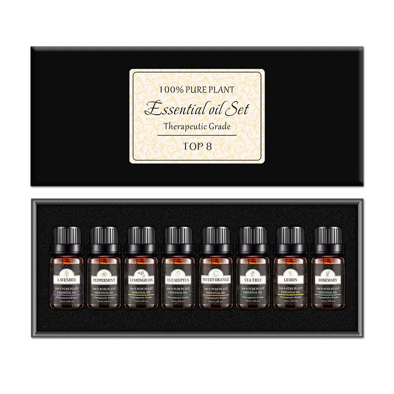 Factory Private Label OEM Natural Essential Oils Set 100%Pure Bulk Essencial Oil Diffusers Ultrasonic Aromatherapy Essential Oil