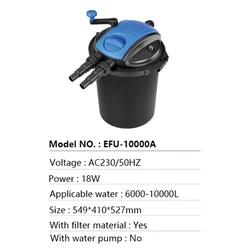 BOYU Fish Pond Water Circulation System Filter Box Aquarium Filter Barrel Box