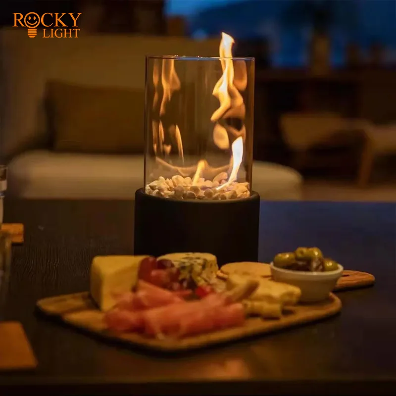 Indoor and outdoor alcohol fireplace lamp