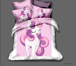 Wholesale custom unicorn bedding set kids cotton bedlinen duvet cover 3D bedsheet set bed cover bed sheet cover