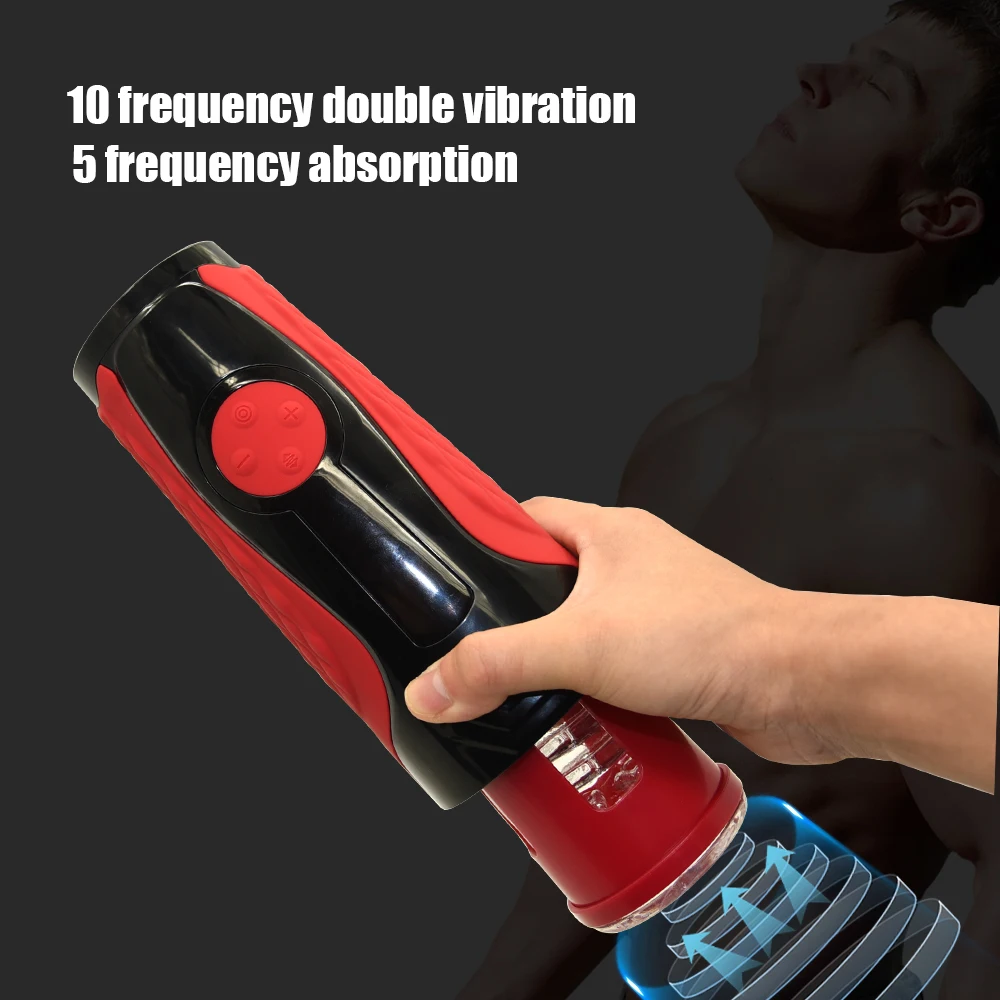 Hot Male Suck Vibration With Voice Masturbator Vibration Masturbation Cup Flashlight Shape Man Adult Sex Toy For Men