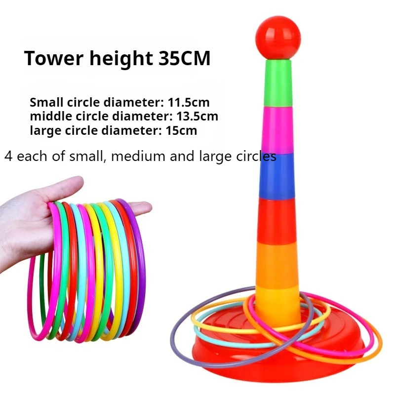 Children Ring Toss Toys Parent-child Interaction Indoor and Outdoor Puzzle Ring Kindergarten Competition Game Booth Halloween