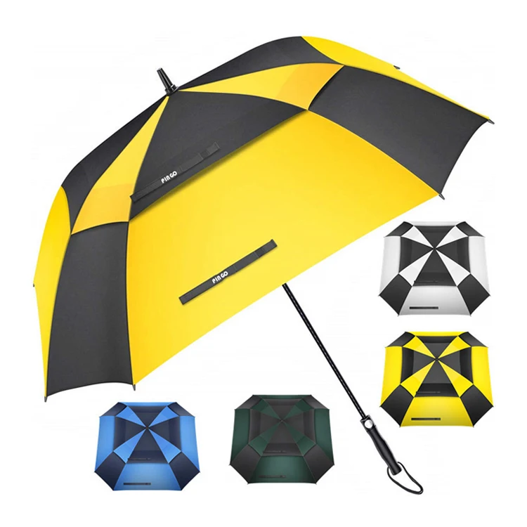 DD1929  Creative Business Gift Golf Umbrellas Custom Double Layer Big Square Umbrella with Automatic Windproof