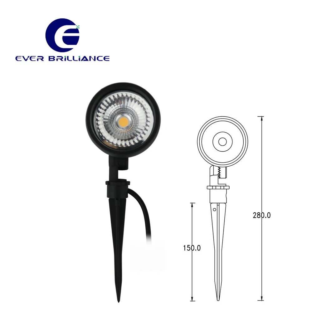 Brightness garden tree light landscape RGB 12W spot lawn spike light for jardin