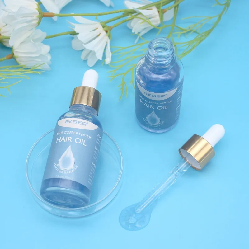 Роскошный медный пептид Ghk-cu с логотипом на заказ предотвращающее выпадение волос масло для роста мужчин и женщин